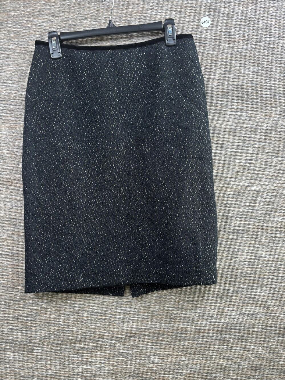 Talbots Pencil Straight Black Sparkle Skirt Womens Size 6 Casual Career